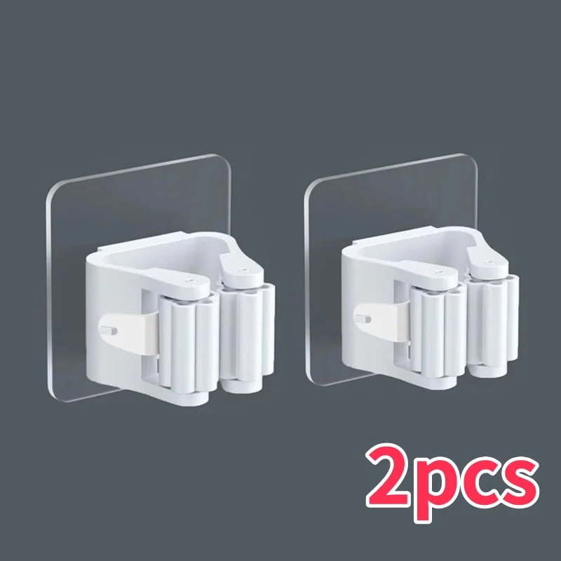 תושבת מטאטא עצמי דביקה לתמיכה במטאטא תלויה על הקיר תמיכה במברשת ניקוי תלייה מארגן אחסון אביזרי חדר אמבטיה ומטבח