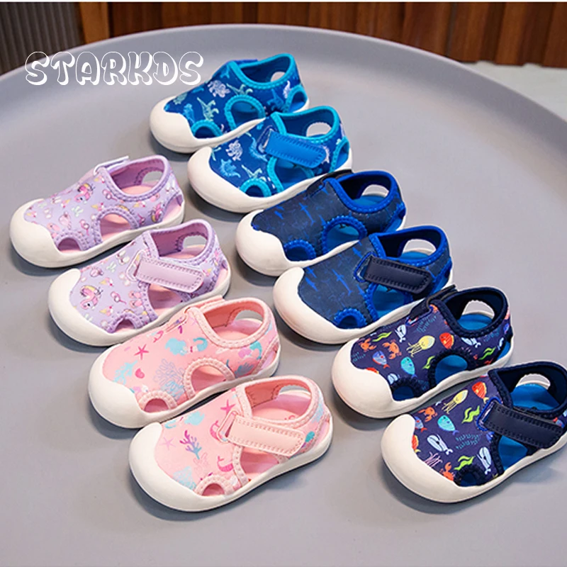 Baby Kids 2023 Summer Sport Sandals Little Boys Closed Toe Quick Dry