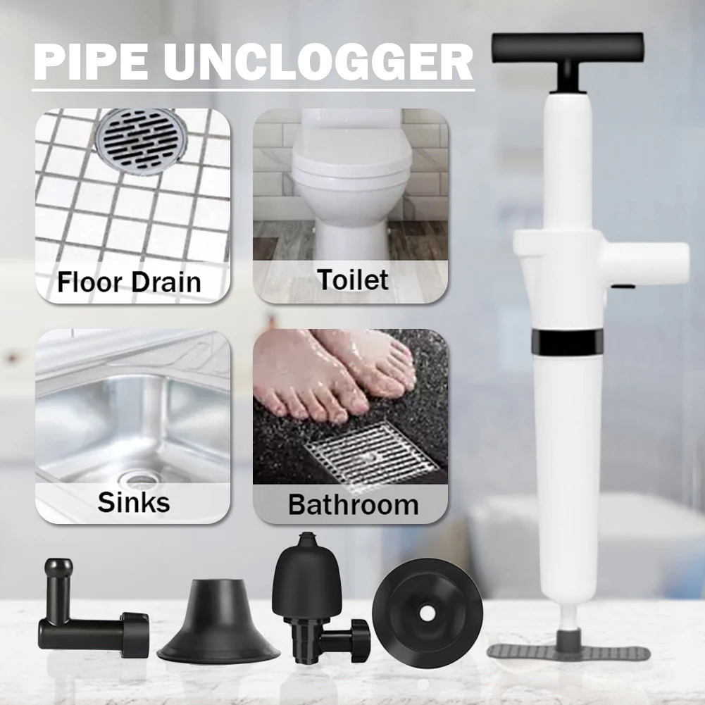 Sewer Dredge Clogged Remover High Pressure Clogged Unclogging Device  Reusable Easy To Use Equipment for Bathroom Shower Bathtub