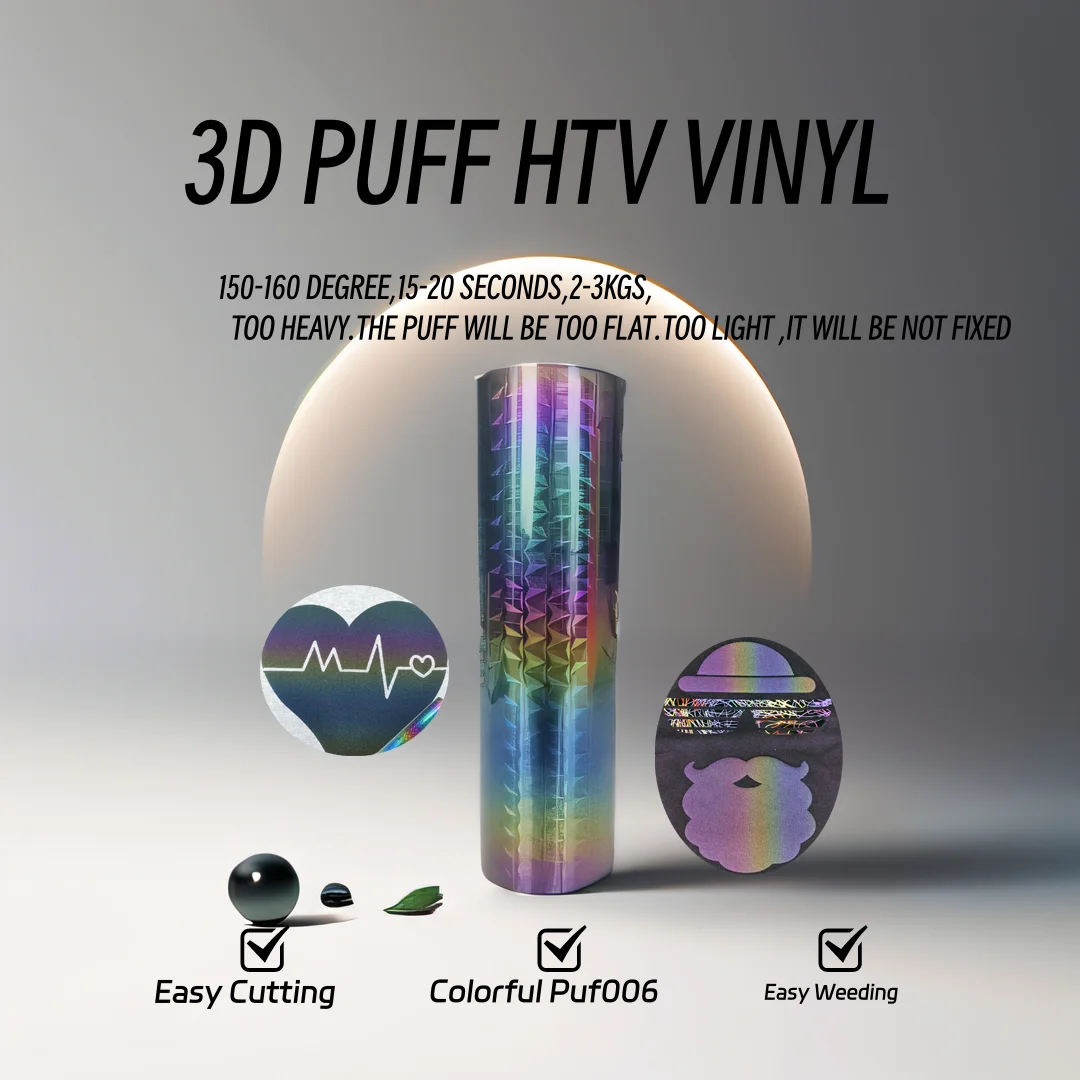 3D Puff Heat Transfer Vinyl Press