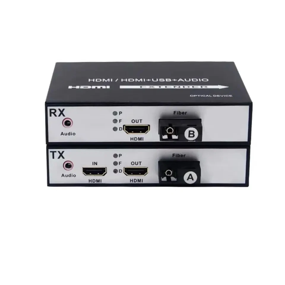Optronics Video Adapter 1Pair 1080P HDMI Optical Converters with Independent Audio And Loop ...