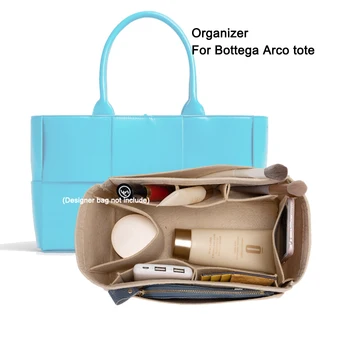 Per inserto organizer per borsa tote Bottega Arco, fodera in feltro per borsa, borsa interna per borsa portaoggetti per cosmetici, protezione modellante per custodia da viaggio