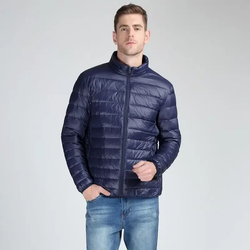 10XL Mens Down Jacket Autumn Winter Men Ultra Light Breathable Warm White Duck Down Jacket 7 Colors Men Winter Coat Clothing