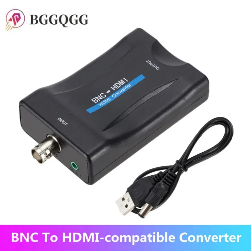 HD-видеоконвертер BNC в HDMI-совместимый преобразователь дисплей для ТВ-приставки DVR детектор ТВ сигнала аудио интерфейс с USB-кабелем