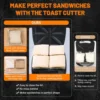 Breakfast Sandwich Maker Press Grill, Electric Sandwich Toaster Press, Grilled Cheese Maker with Non Stick Surface, Sandwichera 2