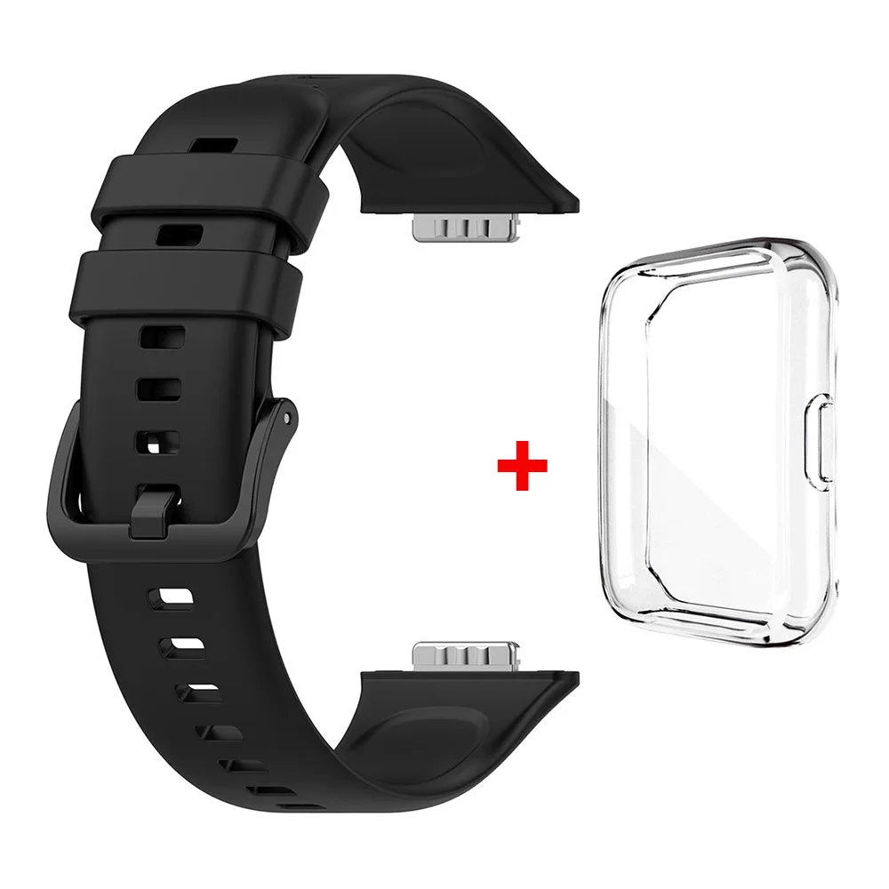 Silicone Strap and Transparent TPU Protective Case
