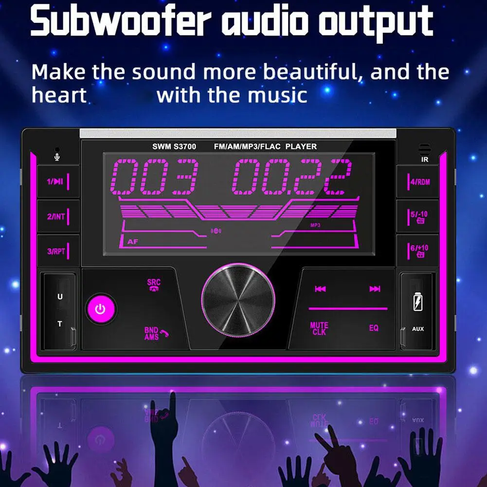 Dual Ingot Universal Car MP3 Player Bluetooth Hands-free Radio Dvd Of Multi-function Cd Car Instead Plug-in Accessories Y3W3