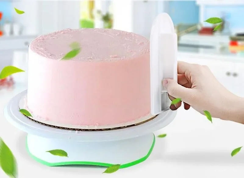 Description Picture 4 of itemPlastic Cake Smoother DIY Fondant Cake Smoother Spatulas Scraper Polisher Tools Mold Cake Brush Baking Tools Kitchen Accessories