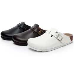 Cork Shoes 2023 New Camel Classic Closed Toe Mule Slippers PU Leather Fashion Sandals Man Women Unisex 35-46