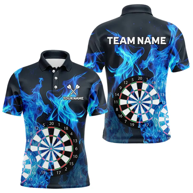 Fashion Darts Graphic Polo Shirt For Men Custom Name Lapel Button 3D Printed Polo Shirts Trend Oversized Loose Kids Sports Tees - Image 6