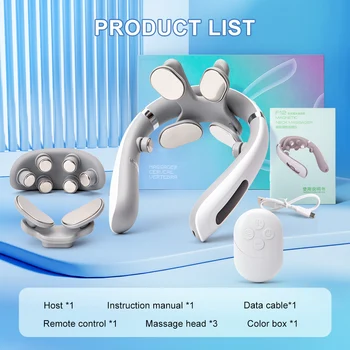 Pulse Neck Massager 8D Electric Neck Massager Deep Tissue Low Frequency Vibration Shoulder Neck Cervical Spine Machine