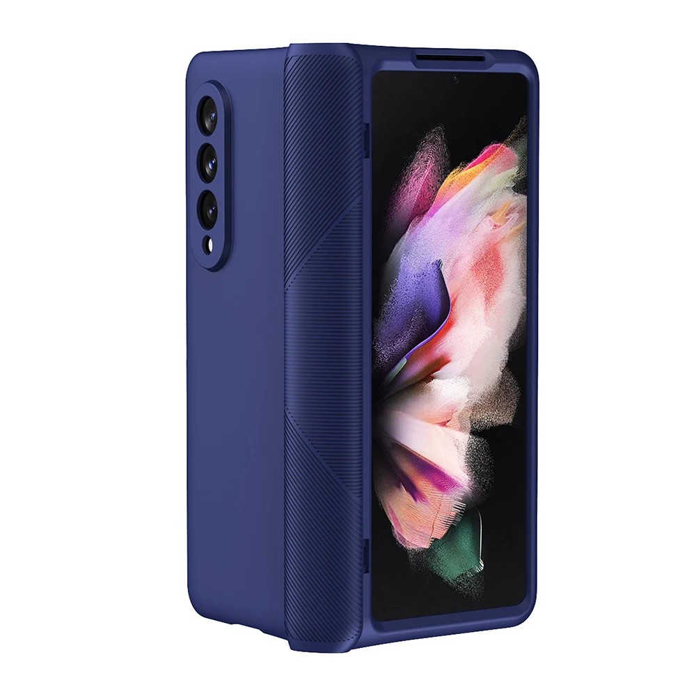 

Ebesfous For Samsung Galaxy Z Fold 3 2 Cases Hinge Full Protection Ultra Thin with Screen Glass Film Hard PC Cover for Z Fold3