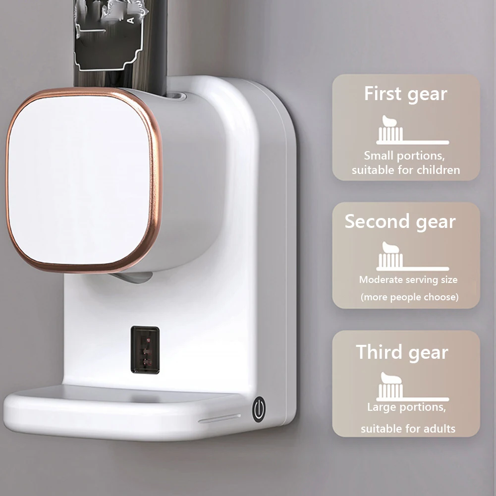Automatic Toothpaste Dispenser USB Rechargeable Wall Mounted Toothpaste Squeezer Self Adhesive Toothpaste Squeezer for Bathroom 6