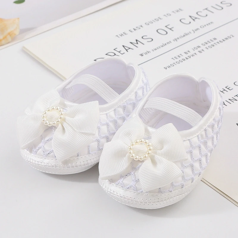 

Baby Girls Shoes Mary Jane Flats Shoes Anti-Slip Soft Rubber Sole Toddler First Walkers Princess Dress Shoes