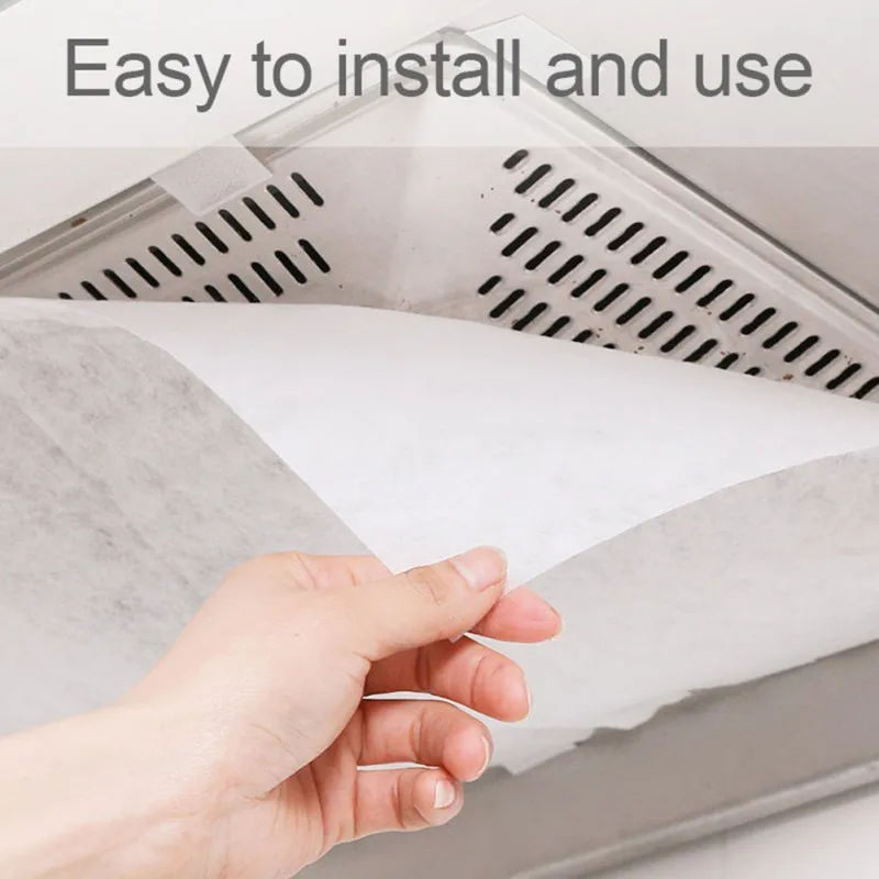 5/10M Disposable Kitchen Oil Filter Paper Absorbing Paper Non-woven Anti Oil Cotton Filters Cooker Hood Extractor Fan Filter