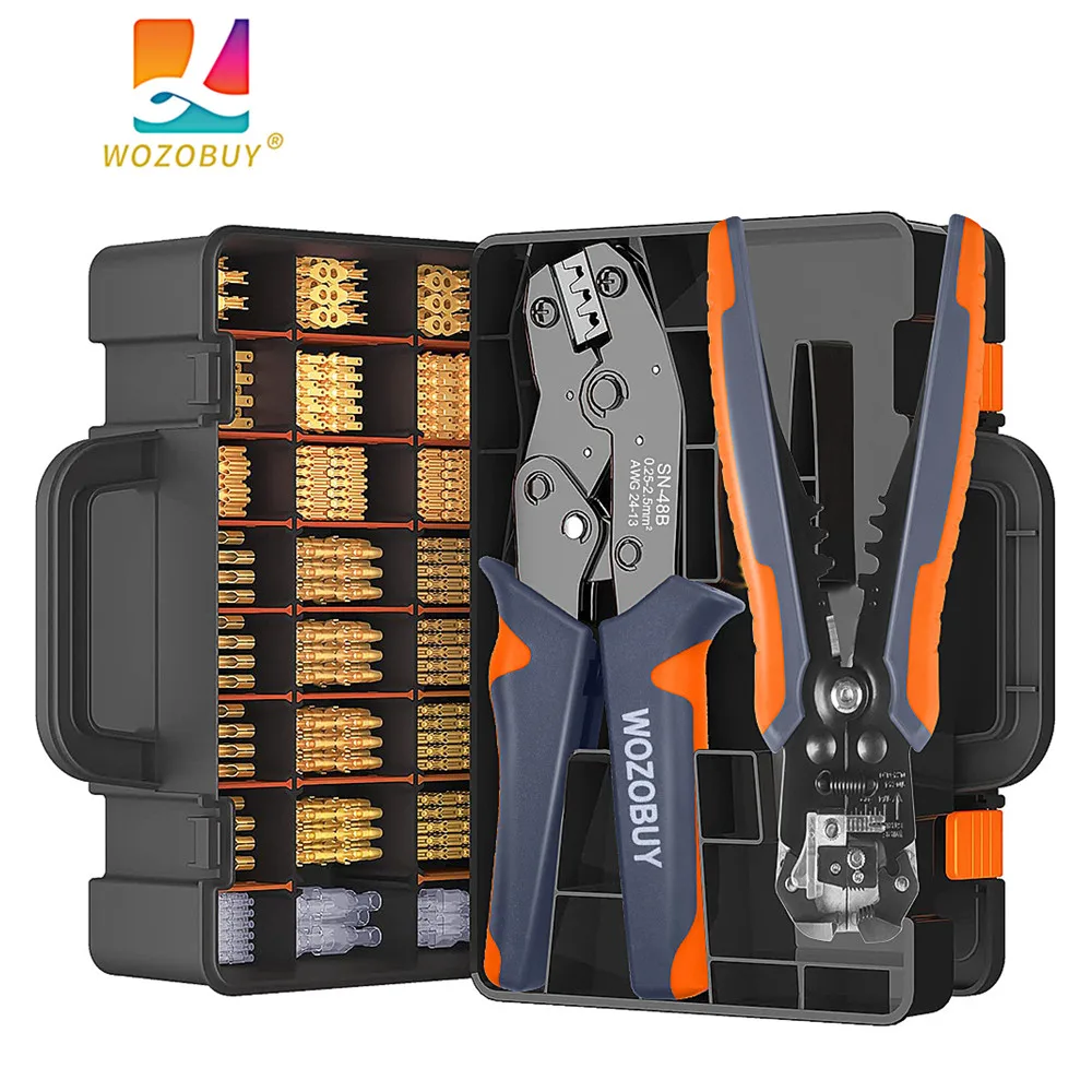 WOZOBUY SN-48B Pin Crimping Tools 2.8/4.8/6.3mm 22-13AWG