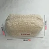 Cute Plush Makeup Bag Stylish And Simple Lamb Wool Travel Makeup And Wash Bag Large Capacity Coin Purse Stationery Storage Bag