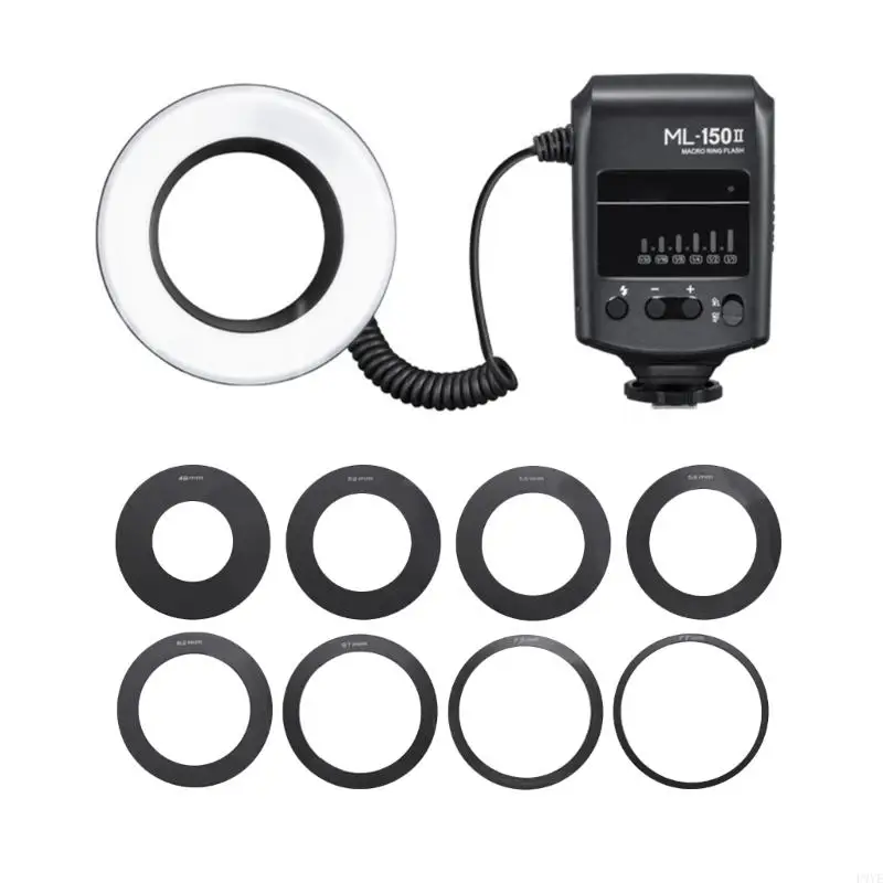 P9YE High Brightness LED Macro Rings Light Photography Rings Adjustable Color Temperature for Close Up Photography