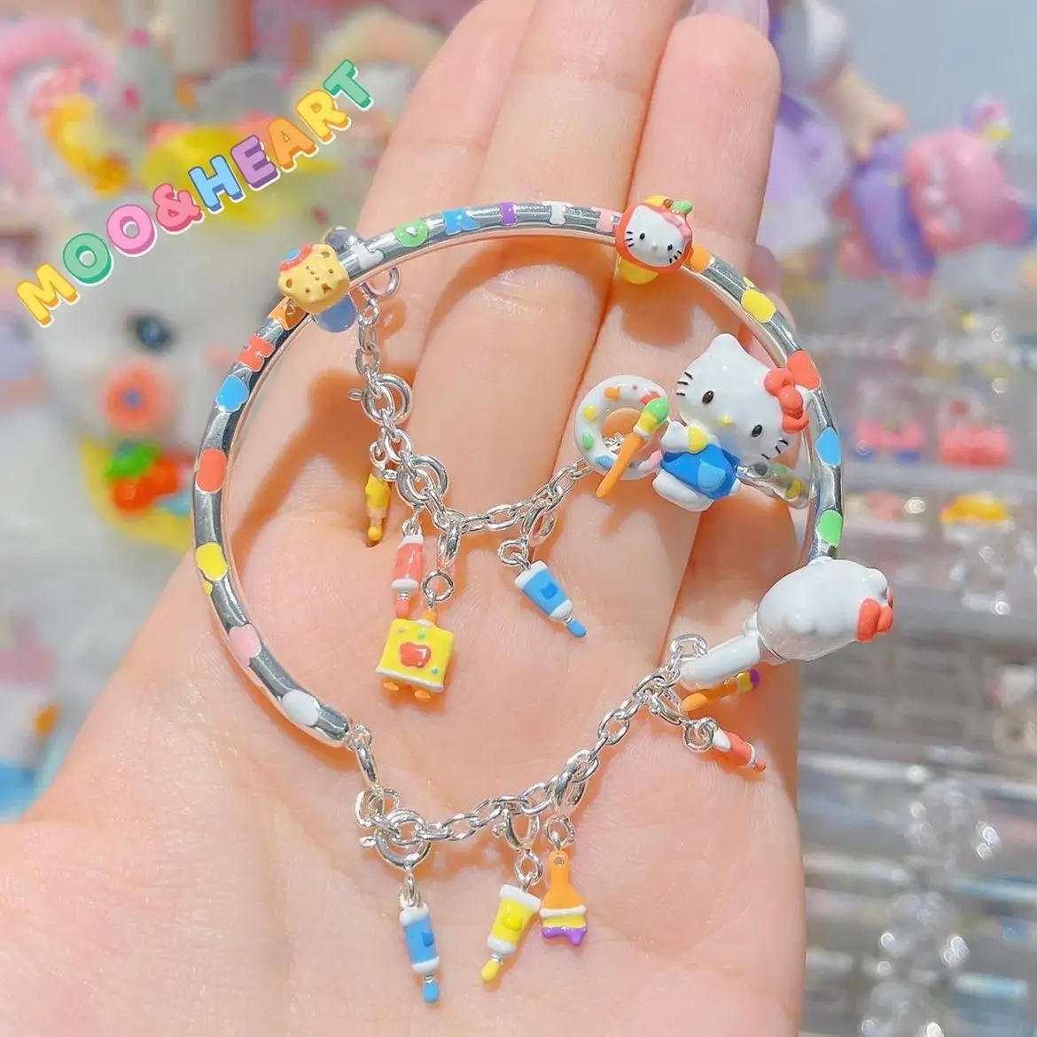 

Милые плюшевые Мультяшные куклы Hello Kitty Sanrio, детский браслет из бисера, аниме плюшевые игрушки для девочек, детские игрушки, подарок на день рождения