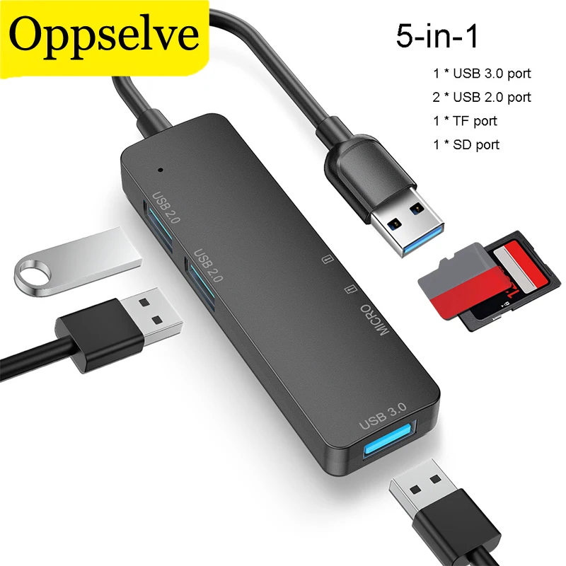 USB 3.0 Type-C концентратор 5 в 1 мультиразветвитель адаптер с слотом для TF SD-карт Macbook Pro