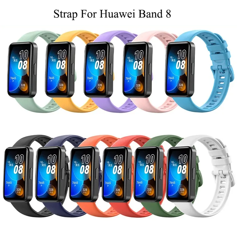 Silicone Strap for Huawei Band 8 Smart Watch Replacement Wristband Soft TPU Sport Bracelet for Huawei Band8 Watch Accessories
