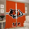 Kitchen Curtains for Living Room 2 Pieces Blackout Curtains Door Curtain C-cincinnati-b-bengals Bedroom Decoration Partition 2