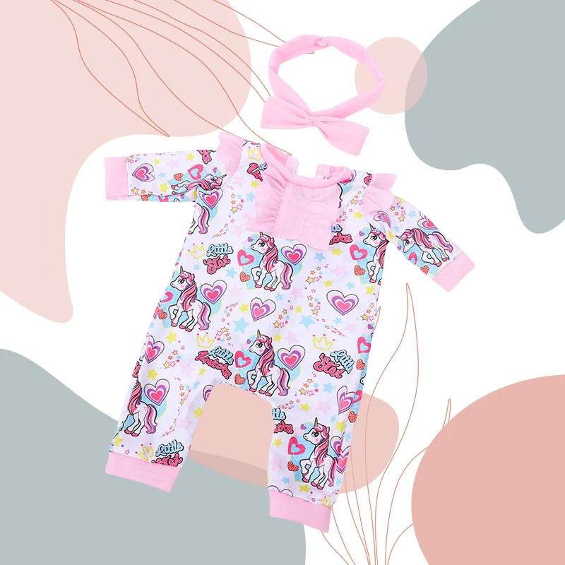 Doll Clothes for 17-18 Inch Dolls 43 cm Doll Baby Born Doll Cute Jumpers Rompers Suit Warm Clothes on A Doll Baby Christmas Gift