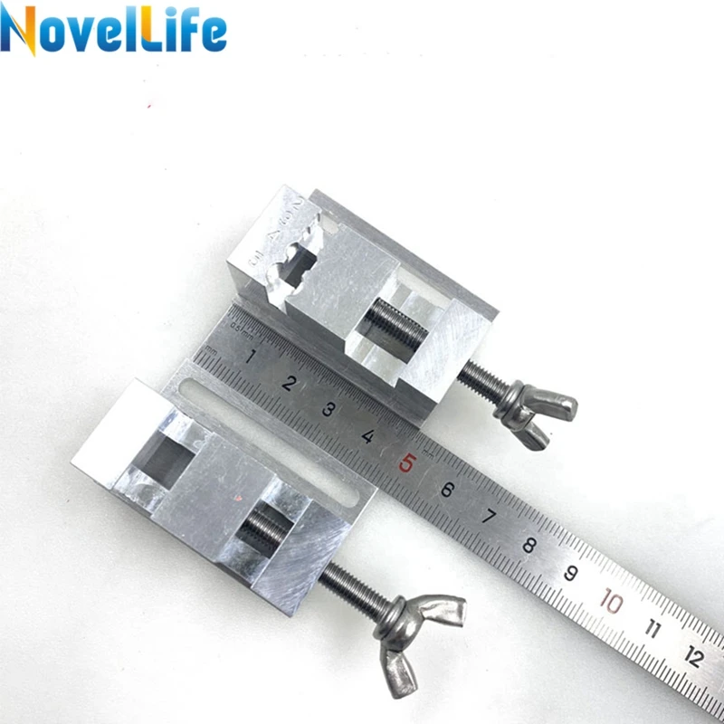 Glomora Mini Drill Press Vice Bench Vice Clamp Aluminum Flat - View #10