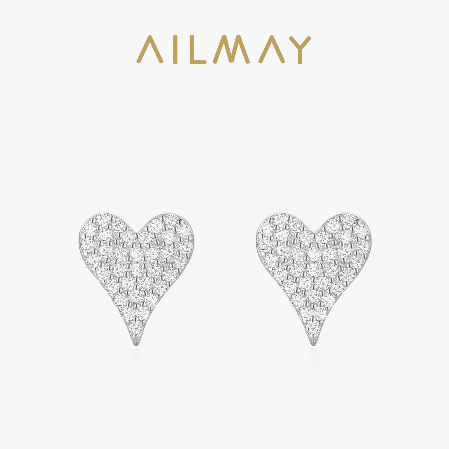 Orecchini A Cuore In Argento Sterling 925 Con Zirconi – Piccoli Orecchini A Perno, Placcati Oro Rosa/Bianco/Giallo, Ipoallergenici