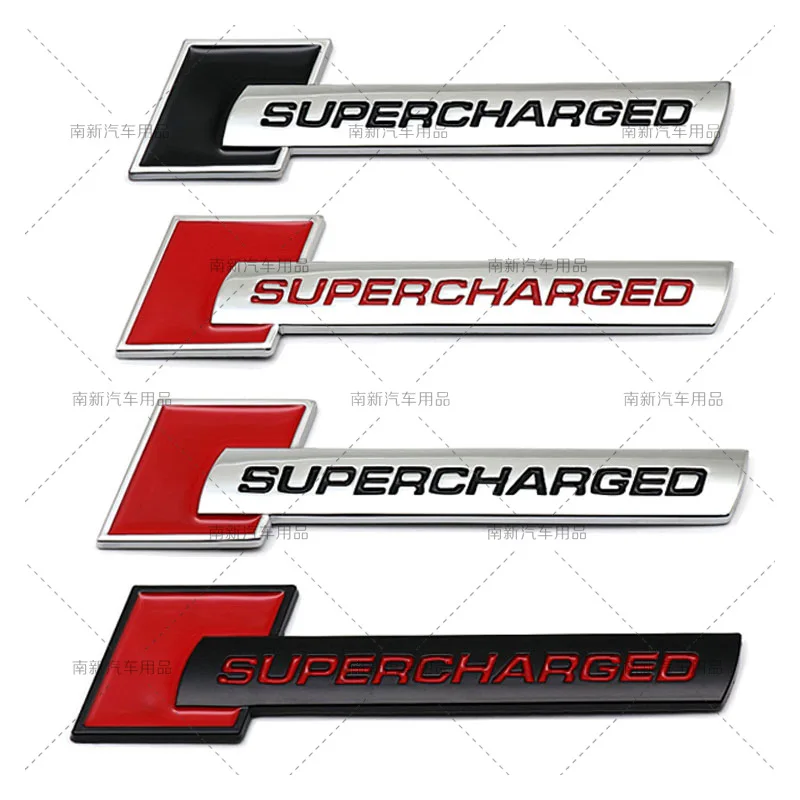 

3d Metal Car Sticker Supercharged Emblem Badge Decal For Audi Q7 S Line A6 C6 A8 D4 S4 B8 S6 C5 V6 Car Styling Accessories