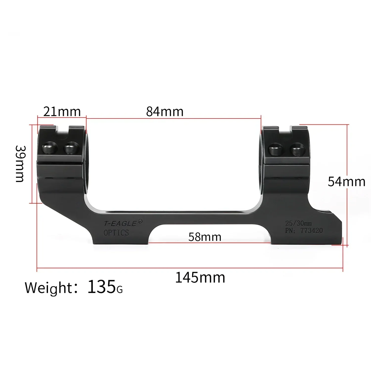 Hunting Riflescope T11 Mounts 1"/25.4mm & 30mm Rifle Scope Rings for 11mm Weaver Rail with Spirit Bubble Level