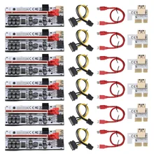 

6pc Riser 012 PCI-E Riser Card VER012 PCI Express PCIE 1X to 16X PCI Express Expansion For Graphics Card ETH BTC Mining Miner