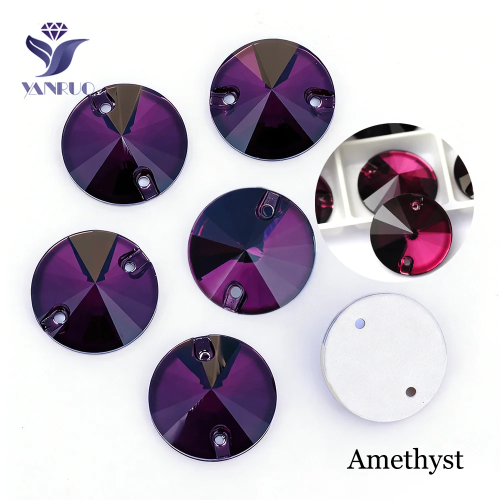 Premium Round Sew-On Rhinestones – Flat Back Glass Stones