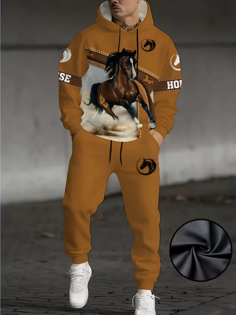 لهب الأسد البلوز هوديس مجموعات ثلاثية الأبعاد الطباعة الرجال النساء موضة هوديي + بانت 2 قطعة مجموعات تأثيري بدلة رياضية رجالي 2 قطعة مجموعات