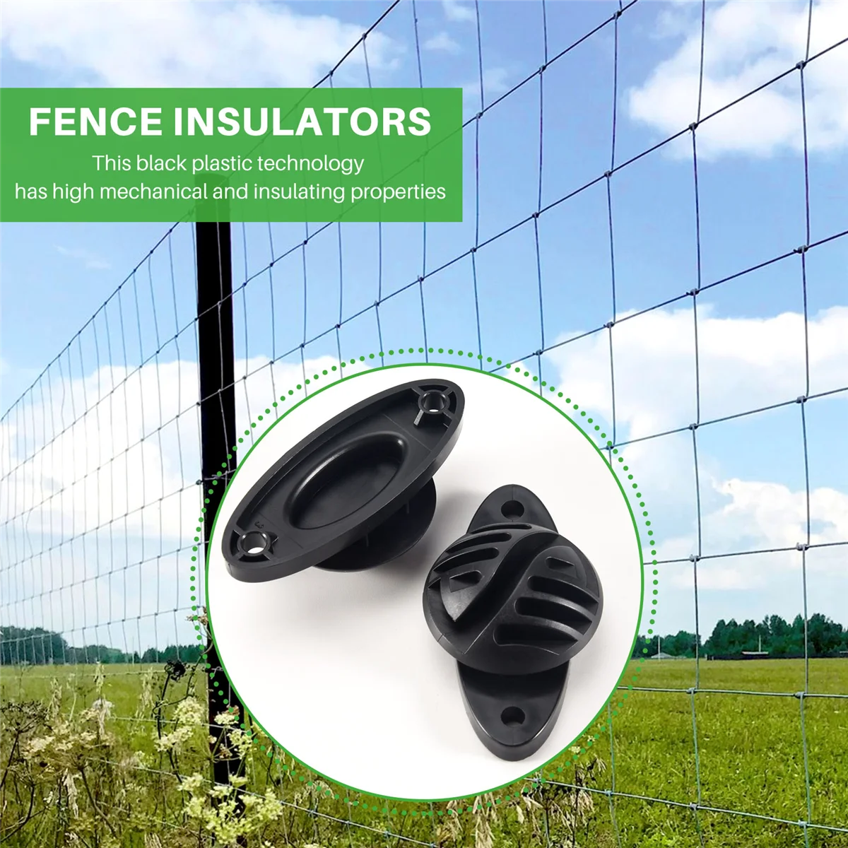 Fence Insulator Horse Cattle Animal Electric Fence Accessories Hemispherical Insulator Electronic Accessor 50Pcs fence insulator