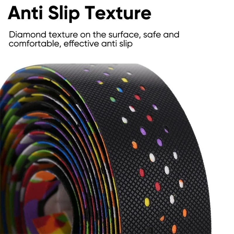 Bike Handlebar Tape Road Bike Tape Race Handlebar Tapes Wrap Breathable Shock Absorber Cycling Speed Bicycle Handlebar Winding Wrapper Bike Belt
