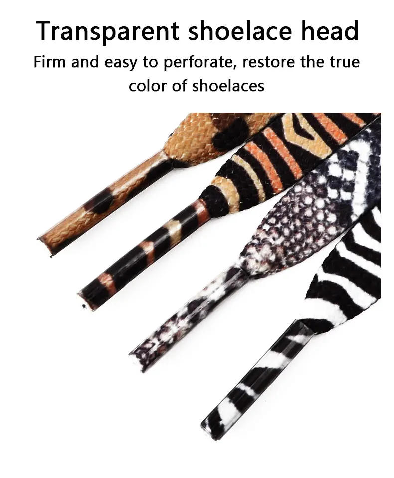 Leopard Shoelaces Newest Classic Animal Patten Print Tiger Zebra Snake Shoe Laces Creative Unisex Flat Canvas Laces for Shoes