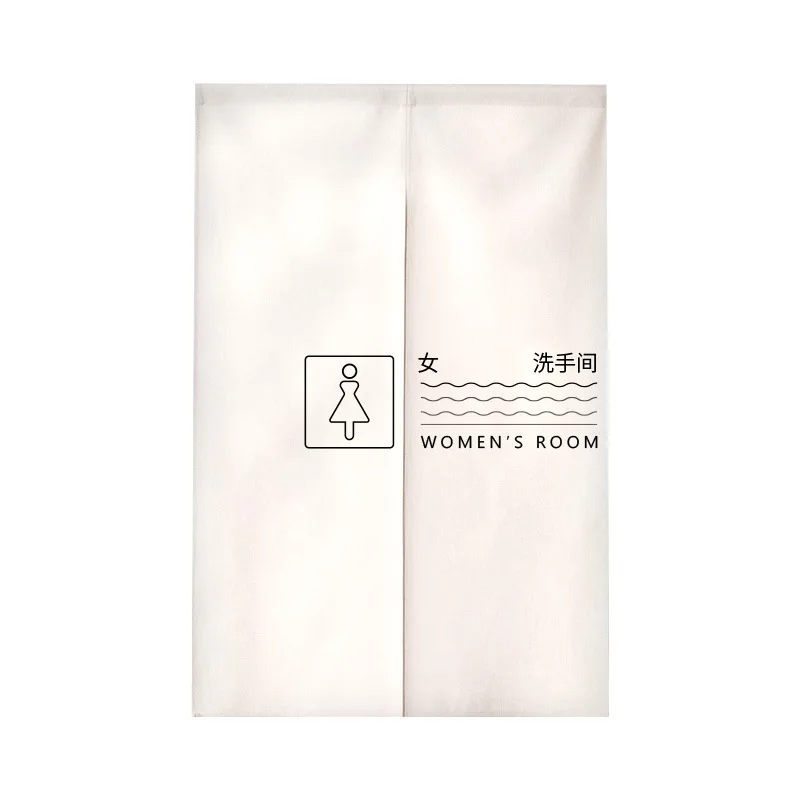 Cartoon Rest Room Printed Japanese Door Curtains for Men Women Toilet Entrance Decoration Linen Partition Doorway Curtains 2