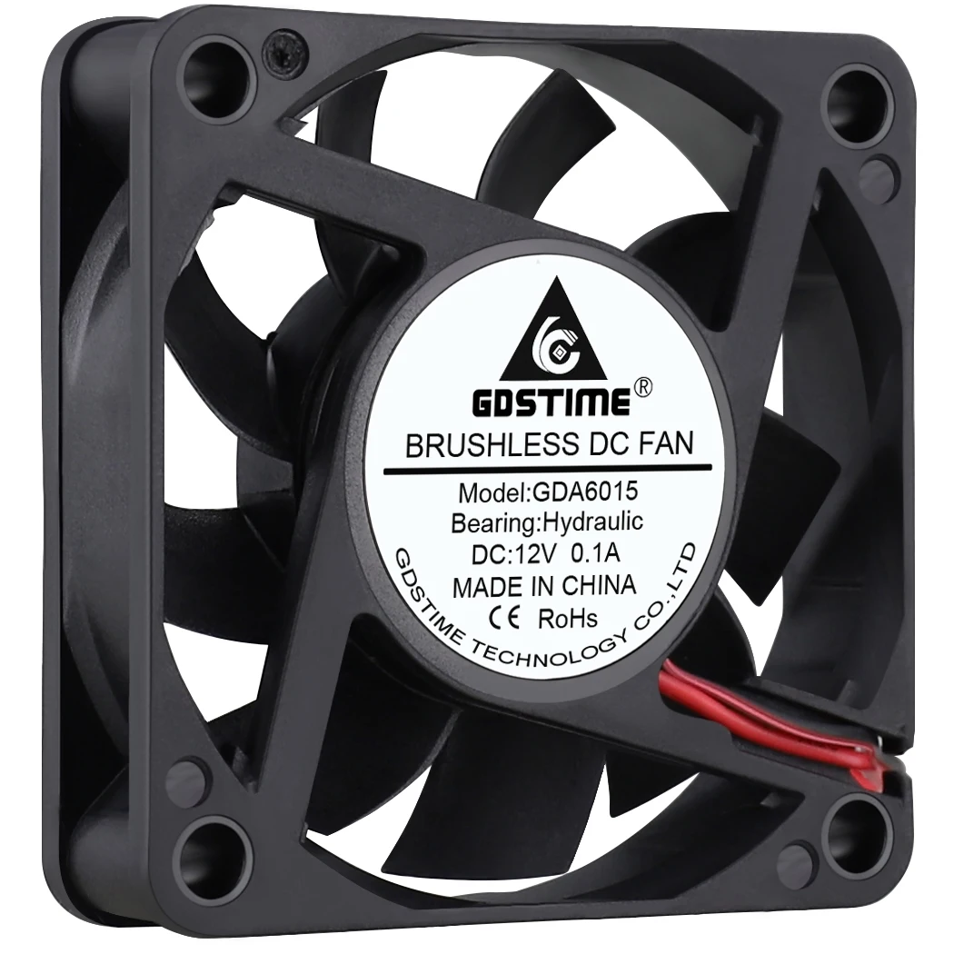 Gdstime 60 mm dc Ventilador de Refrigeração 60x60x15 mm 12v 2pin Computador Placa-mãe Cooler 6cm 6015 pc Computador Cpu Radiador 10 Peças - Imagem 4