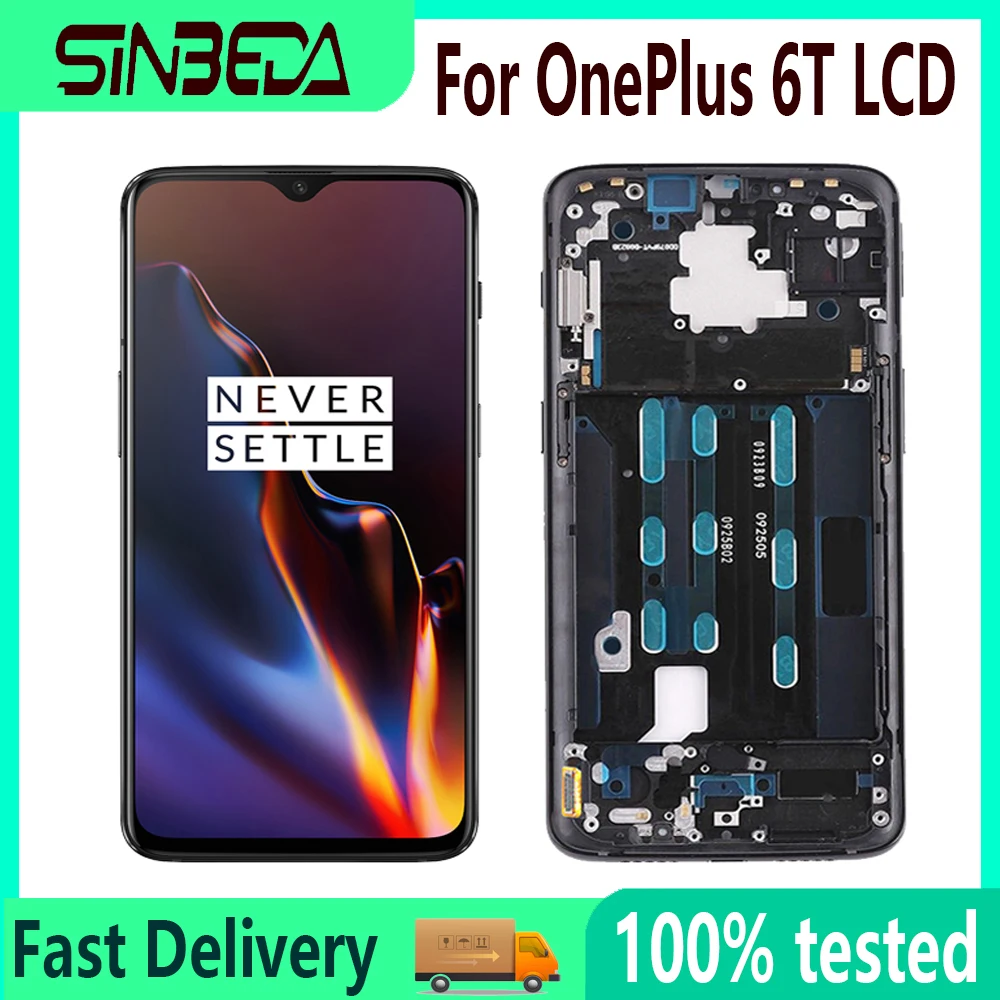 6.41" Original AMOLED For OnePlus 6T LCD Display Touch Screen Digitizer