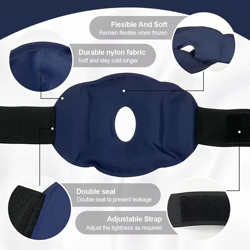 Reusable Cold Packs For Knee Nylon Gel Knee Ice Pack Wrap Adjustable Cold and Hot Compress Gel Pack Knee Health Care