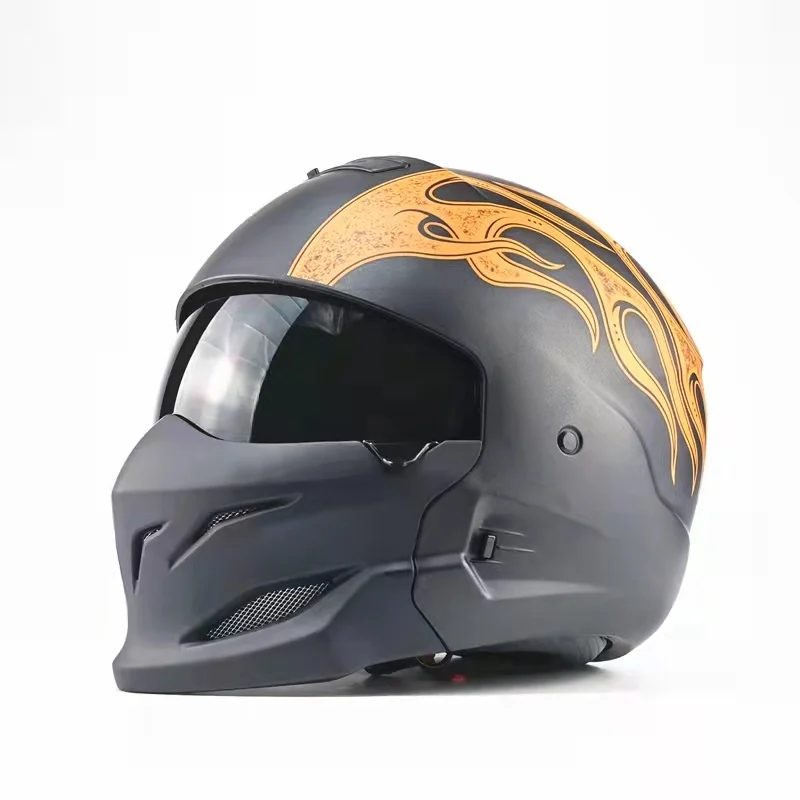 Casco Multifunzione Moto Classico Visiera Singola Moto Integrale Cascos Scorpion Casque Vintage Retro Kask Moto Capacetes