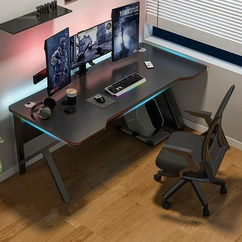 Modern Ergonomic Desktop Computer Desks Home Simple Office Desks Bedroom Study And Reading Table Live Streaming Gaming Desk