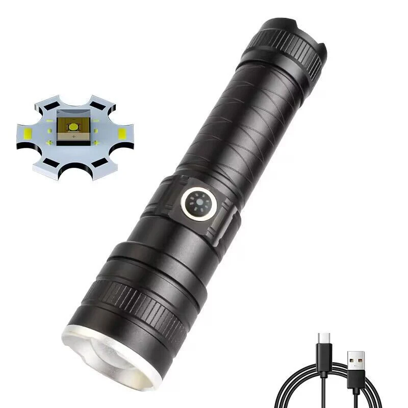 

Портативный Новый Ультраяркий белый фонарик ZK30, внешний фонарик с USB-зарядкой и увеличением, большой радиус действия, яркий фонарик