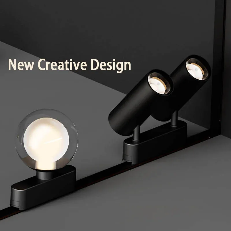 Smart Home Tuya Zigbee Remote Control 6mm Thin Surface Mount Magnetie Track Light Ceiling System Black White Lamp Lighting DC48V 4