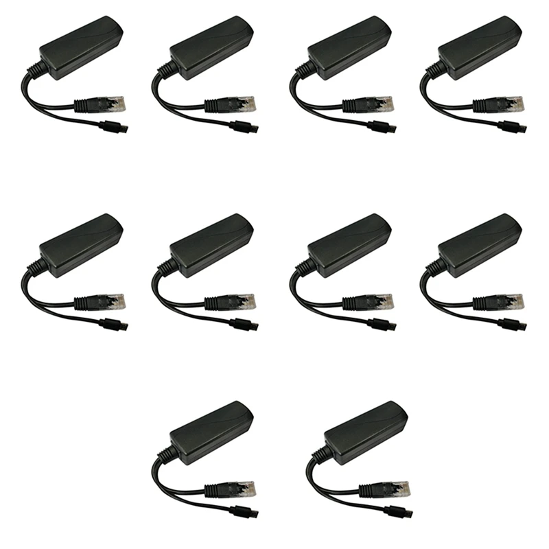 

10X Micro-USB POE Splitter 48V To 5V2A/3A Mini USB Power Supply National Standard With Smart Phone Charging
