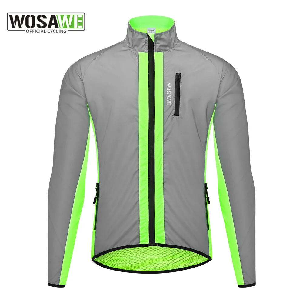 Cycling Jacket Running Jacket Bike Jacket Reflective Waterproof Windproof Night Glowing Men Winter For Cycling Clothes