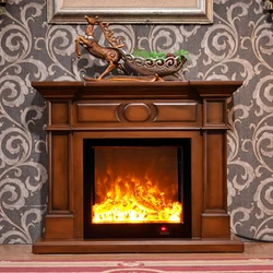 Simple Modern Style Fireplace Electric Heating Heating Small Decoration Free Standing Mantel Shelf