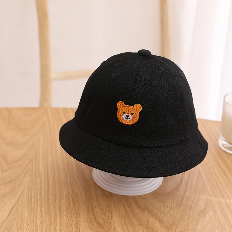 ergo baby accessories Baby Bucket Hat Kids Cartoon Cute Bear Embroidery Sun Hats  Soft Cotton Outdoor Children Fisherman Panama Cap Infant Summer Caps child safety seat Baby Accessories