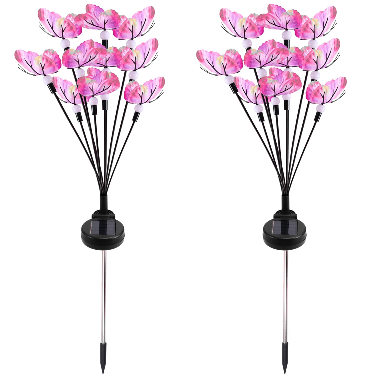 BAAU Solar Butterfly Firefly Lights Led Outdoor Waterproof Lawn Lights Garden Decoration Garden Landscape 10-Light